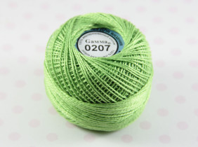 Пряжа Ирис 100% хлопок 10г 82м №0207 салатовый