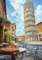 " ФРЕЯ" Пазл 1000 элемент. PZL- 1000/ 97 Вид на Пизанскую башню
