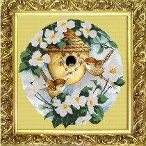 "Птички" Рисунок на ткани