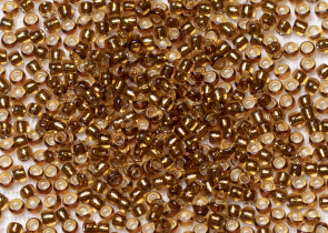 Бисер Япония круглый 11/0 10г 2152S сарсапарель, серебряная линия внутри
