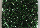Бисер Чехия рубка 10/0 50г 57150 прозрачный темно-зеленый с серебряным прокрасом
